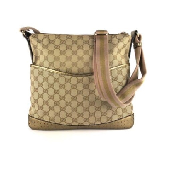 Gucci Handbags - 🔥S🚫LD🔥GUCCI GG Gold Perforated Crossbody
